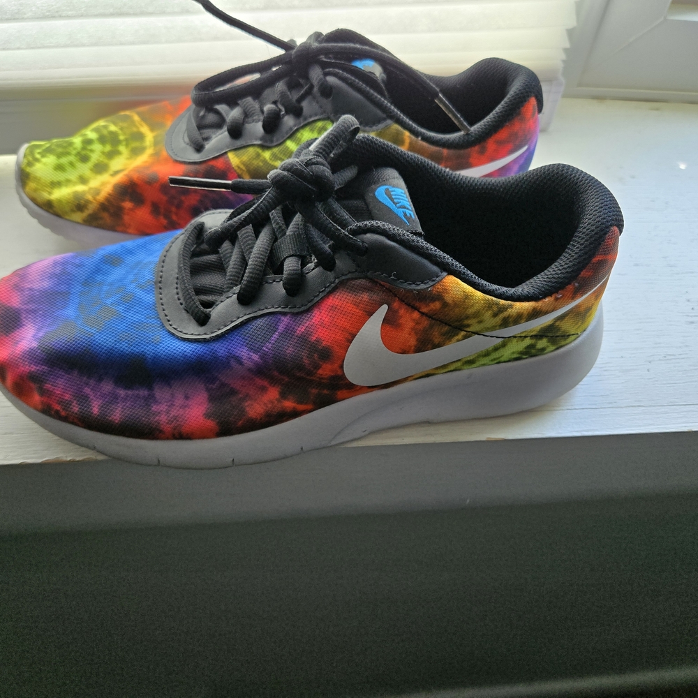 Nike Kids Sneakers - Black and Vibrant Tie-Dye